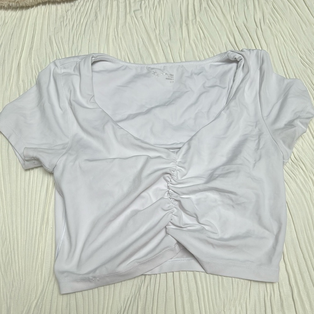 White crop top